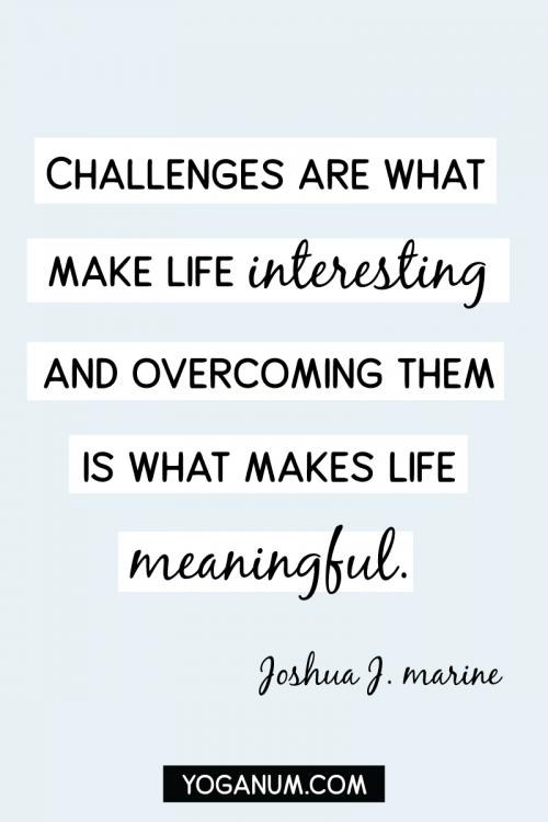 challenges are what make life interesting and overcoming them is what makes life meaningful